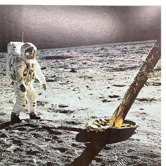 Astronaut Edwin Aldrin Jr Moonwalk NASA Lunar Module Photo 1969 - Picture 2 of 5